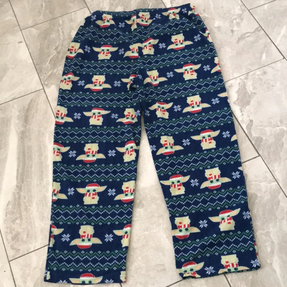 ❤️3X20 STAR WARS Mens Baby Yoda Christmas Pajamas Pants | XL